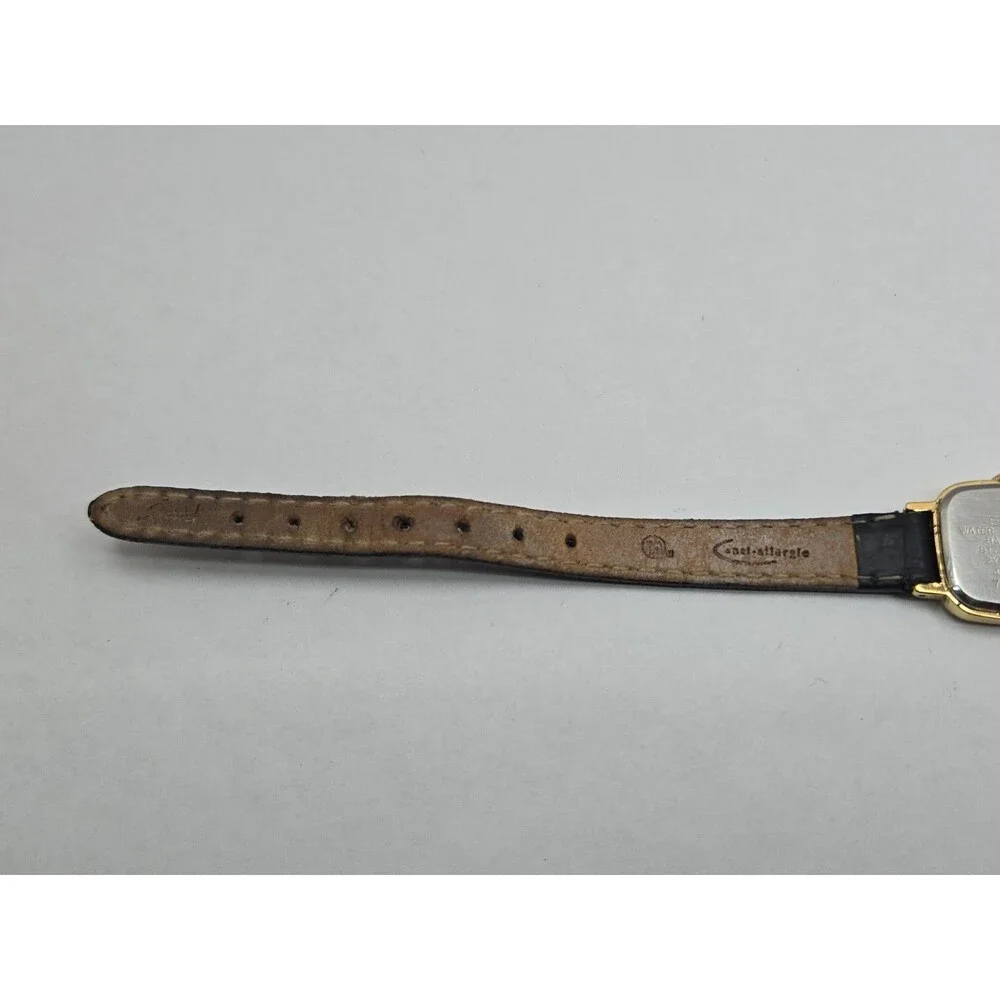 Vintage Seiko SX Tank Watch Womens Black Dial Gold Tone Japan Quartz New Battery